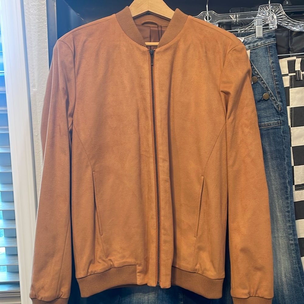 Top man baseball suede jacket, brand new never worn.